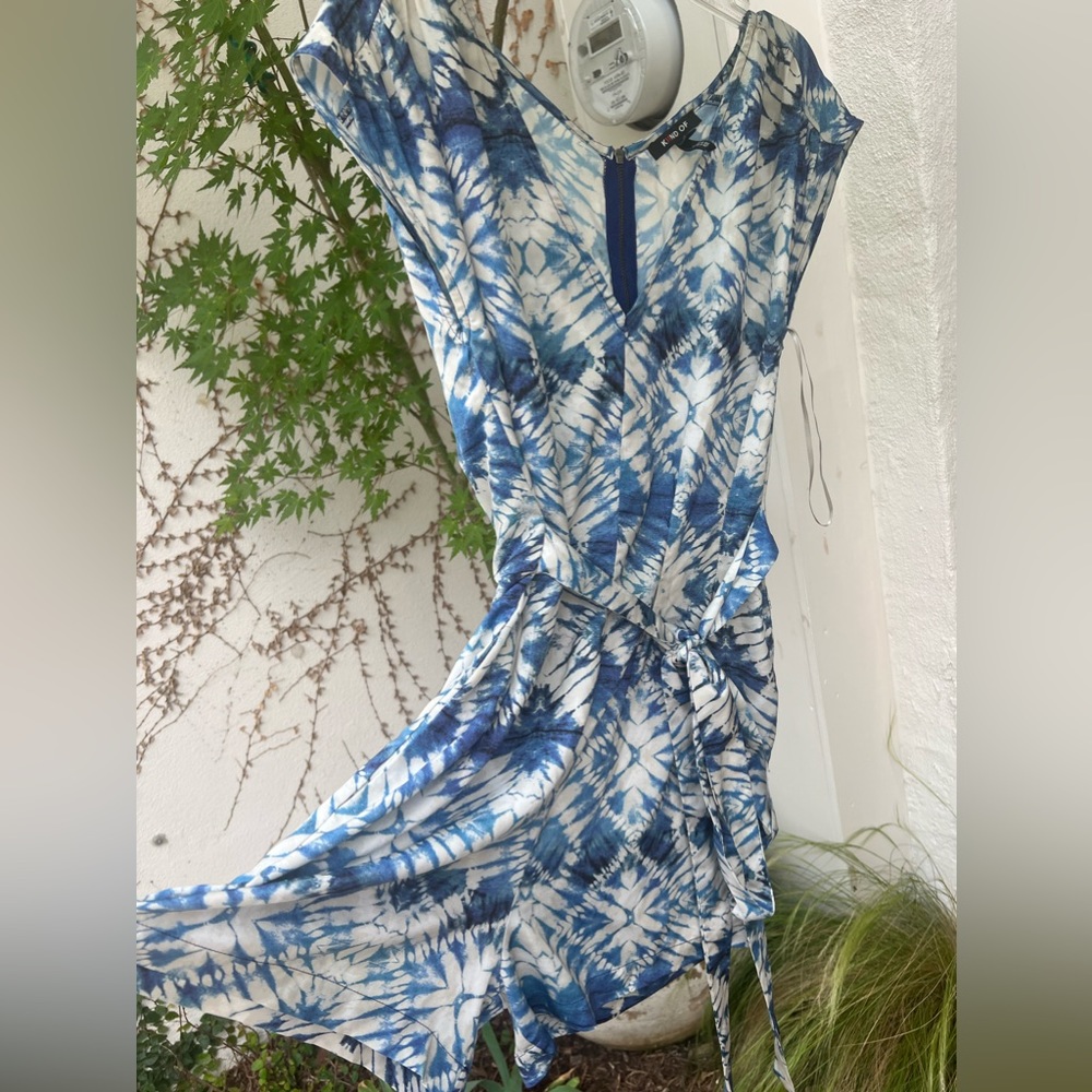 NWT KIIND OF tie dye zipper shorts romper XS